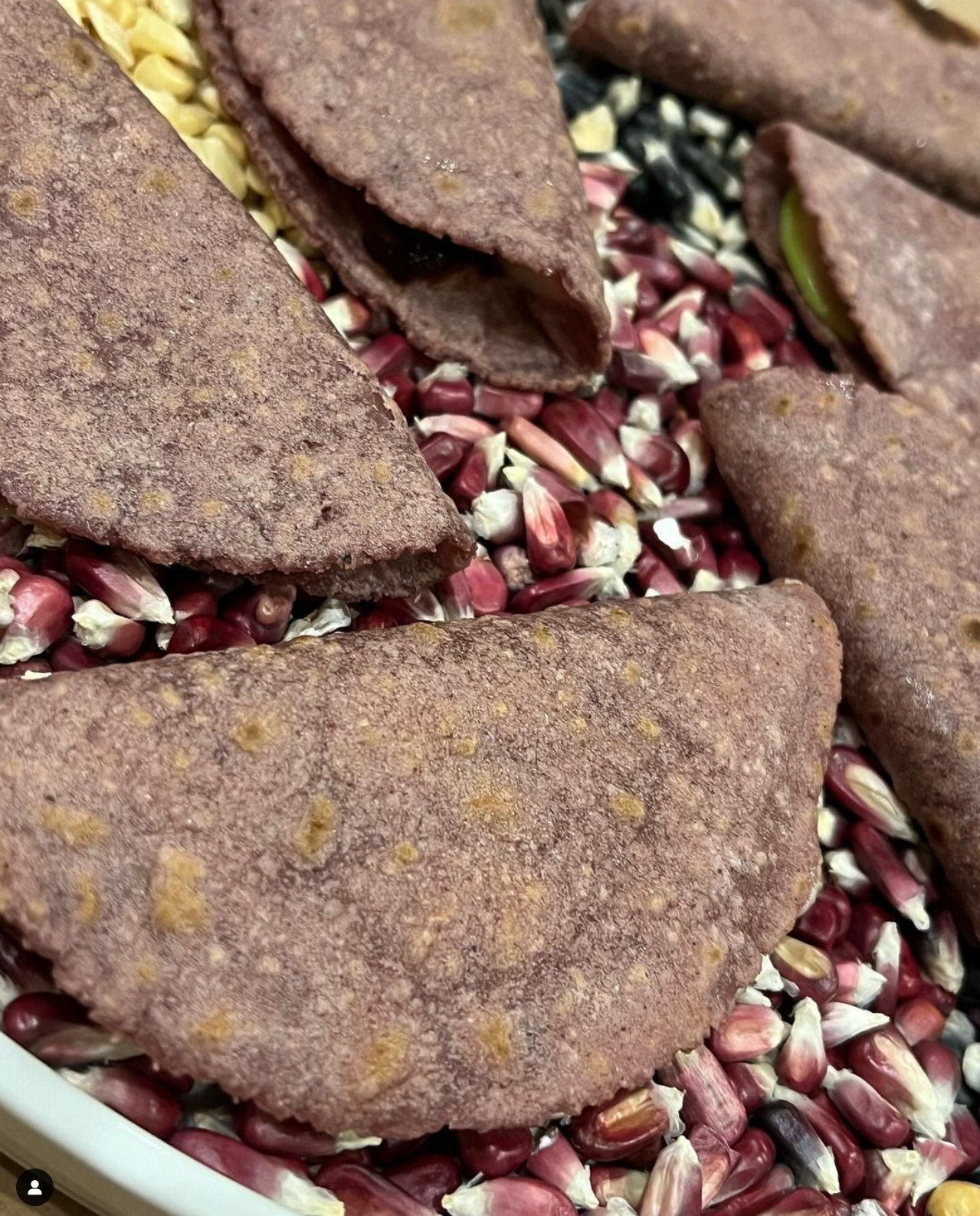 Handmade Blue Corn Tortillas Nixtamalized, Cooked on Volcanic Rock