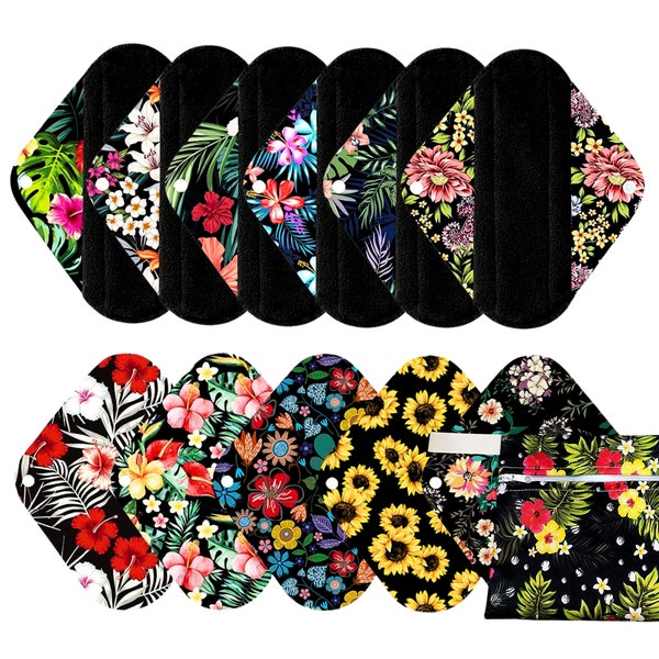 8" CLOTH PANTYLINERS Set/ Organic Reusable LINERS/ For Regular Flow/ Washable Reusable, Eco-Friendly Period Pads. Choose your set!