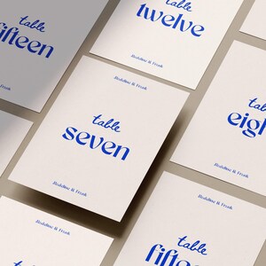 Plantilla de Canva con números de mesa para bodas, 5x7, 4x6, A5, A6 (WT14)