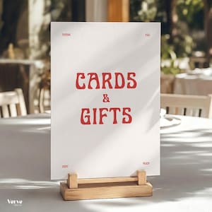 Retro Cards and Gifts Sign Template, Unique Wedding Signage (Canva Template)