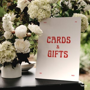 Retro Cards and Gifts Sign Template, Unique Wedding Signage (Canva Template) (WT42) image 3