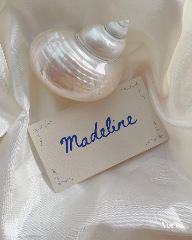Hand Drawn Wedding Name Cards, Wedding Placecards, Place Card Canva Templates image 14