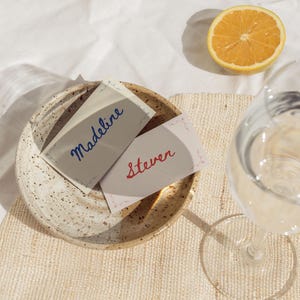 Hand Drawn Wedding Name Cards, Wedding Placecards, Place Card Canva Templates