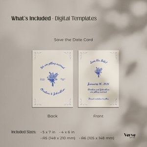 Save the date wedding invitation sizes