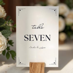 Sjabloon Elegante bruiloft tafelnummers (4 x 6, 5 x 7, A5, A6) (afdrukbare canvassjabloon) (WT12)