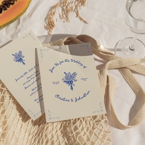 Modèle de faire-part de mariage dessiné main, carte d'invitation de mariage colorée, code QR d'invitation de mariage fantaisiste, modèle modifiable sur toile, WT23