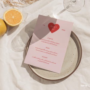 Plantilla de menú de boda, tarjeta de menú imprimible, tarjeta de lugar de menú de boda colorida y manuscrita, recepción de boda dibujada a mano, WT40