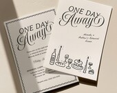 Rehearsal Dinner Invitation Template, One Day Away, The Night Before Invite (Canva Template) (WT15)