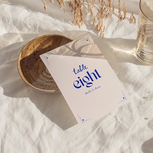 Modello per numeri di tavolo per matrimonio vintage, numeri di tavolo per ricevimento fantasiosi, 5x7, modello Canva, WT08