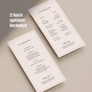 Fun Wedding Programs Canva Template, Wedding Timeline, Ceremony Program (WT36) image 5