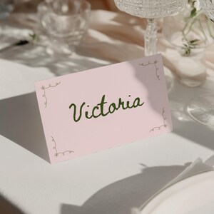 Hand Drawn Wedding Name Cards, Wedding Placecards, Place Card Canva Templates image 8