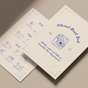 Whimsical Polaroid Guest Book Sign with Instax Instructions (Canva Template) (WT23) image 9