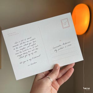 Bridesmaid Proposal Card Template: Vintage Postcard Design (Editable Canva Template) (BA04) image 3