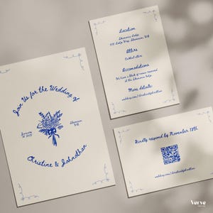Modèle de faire-part de mariage, suites de faire-part de mariage dessinés à la main, carte de détails de mariage, manuscrit, faire-part de mariage artistique, WT23