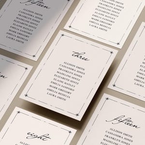 Bröllopsbordskort, minimalistisk, elegant bröllopsspegelmall, Canva (WT05)