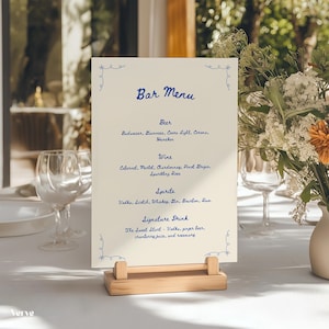 Handgezeichnete Hochzeit Bar Menü Schild Vorlage, Bunte Hochzeit Getränkekarte, Skurrile Hochzeit Beschilderung, Bar Schild, Canva Vorlage, WT23