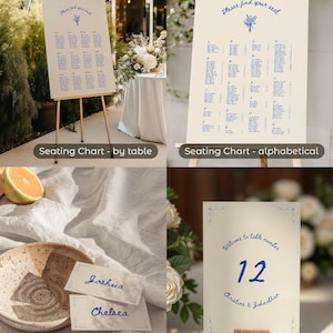 Whimsical Wedding Signs Bundle, Hand Drawn Signage and Stationery Template Bundle (Canva Templates) (WT23) image 6