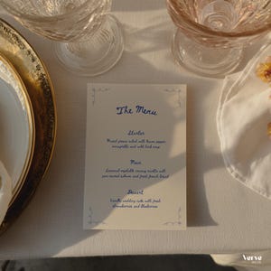Hand Drawn Wedding Menu Template, Printable Menu Card, Handwritten Colorful Wedding Menu Place Card, Whimsical Wedding Reception, WT23