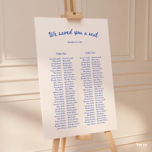 Plano de asientos para mesas largas (Plantilla de Canva) (WT14)