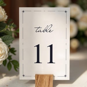 Elegant Wedding Table Numbers with Hand Drawn Border (Canva Template) (WT05)