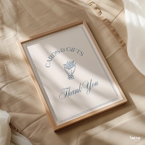 Modèle d'enseigne pour cartes et cadeaux vintage, enseigne de boîte de carte de mariage, enseigne de cadeaux de mariage, modèle de toile, WT24