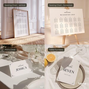 Elegant Wedding Signs Bundle: Minimalist Signage and Stationery Templates (Editable Canva Templates) (WT12) image 6