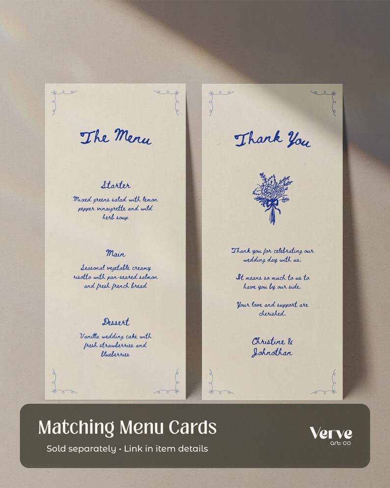 Hand Drawn Wedding Name Cards, Wedding Placecards, Place Card Canva Templates image 13