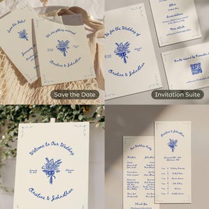 Whimsical Wedding Signs Bundle, Hand Drawn Signage and Stationery Template Bundle, Canva Templates