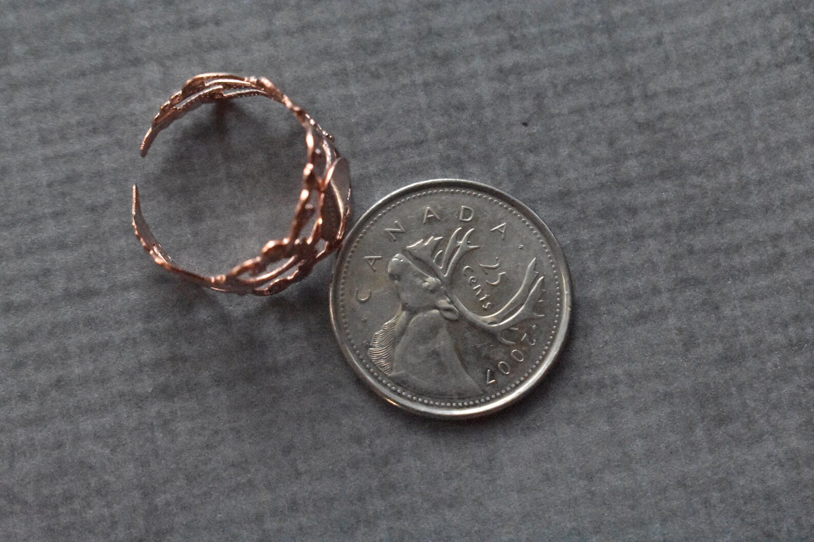 Copper Glue On Ring Adjustable Filigree Ring BezelCopper Etsy