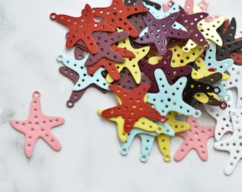 Sale 24pcs Antique Bronze Finish Alloy Starfish Sea Star Charms 