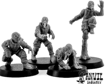 Leapers || 4 Modular Miniatures || 3D Printed || 28mm Heroic Scale || Tabletop Wargaming || Horror and Post-Apocalypse