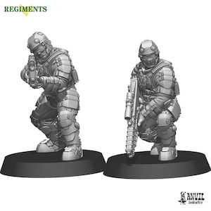 Republic Dragon Commando Snipers - Male  || 2 Miniatures || 3D Printed || 28mm Heroic Scale || Tabletop Wargaming || Sci-Fi, Cyberpunk