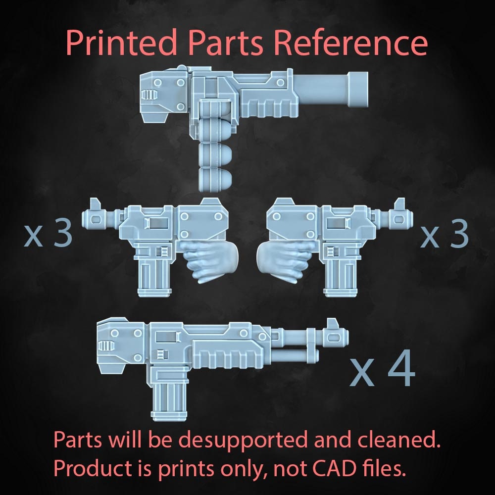 Sci-fi Gangers Male 7 Modular Miniatures 3D Printed 28mm Heroic Scale ...