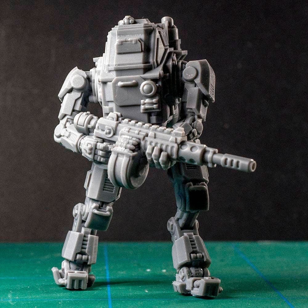 Light Assault Mech || 1 Miniature || 3D Printed || 28mm Heroic Scale || Tabletop Wargaming || Sci-fi Miniature