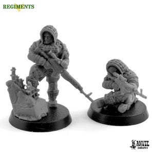 Zone Stalkers - Male || 2 Modular Miniatures || 3D Printed || 28mm Heroic Scale || Tabletop Wargaming || Modern, Post-Apocalypse, Zona Alfa