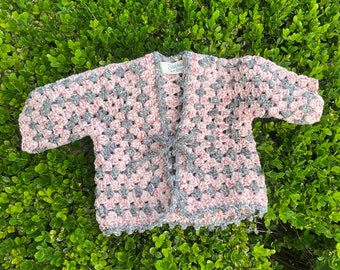 granny square baby girl cardigan