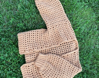 chunky mesh crochet cardigan