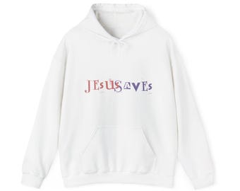 Sudadera con el mensaje "Jesús salva", un acogedor regalo cristiano, perfecto para la iglesia.