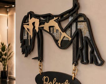 Decoración de pared 3D de madera para pole dance: decoración personalizada con un toque especial, regalo para bailarinas de pole dance, decoración para estudios de pole dance.