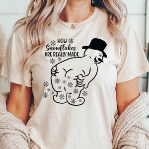 How Snowflakes Are Really Made Sweatshirt, Sarcastic Christmas Sweatshirt, Snowman Sweater, Funny Holiday Sweatshirt, Cute Christmas Sweater