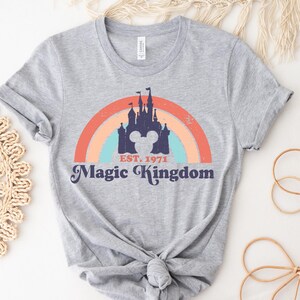 Magic Kingdom Shirt, Retro Disney Castle Tee, Rainbow Disney Shirt, Pastel Disney Shirt, 1971 Magic Kingdom T-Shirt, Cute Disney Tee