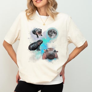 Moo Deng Bootleg Rap Shirt | Vintage 90s Graphic Tee, Cute Moo Deng Shirt, Funny Bootleg Tee, Baggy Tshirt, Meme Shirt, Funny Gift Idea