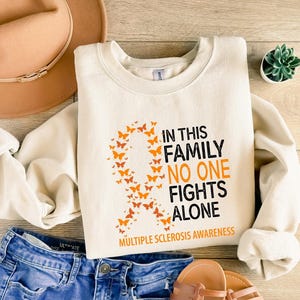 Multiple Sclerosis ADHD Awareness Shirt, I Wear Orange For my Custom Shirt, Orange Ribbon MS Awareness Shirt Tee, Leukemia Cancer Shirt