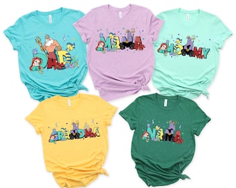 Disney Little Mermaid Mama Mini Shirt, Ariel Mama Mini Shirt,Disney Mom Daughter Matching,Mother's Day Gift Shirt,Disneyland Family Vacation
