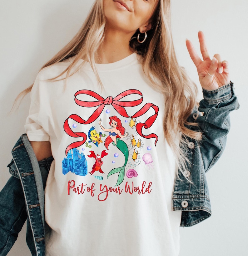 Disney Princess Ariel Shirt, Little Mermaid Shirt, Disney Girls Trip, Disney Minnie Ears Ariel Tee, Disney Princess Shirt, Ariel Mermaid image 1