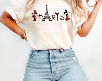 Disney Paris Shirt, Mickey Minnie Eiffel Tower Shirt, Disneyland Paris Vacation Shirt, Family Matching Paris Shirt, Disney Trip Shirt