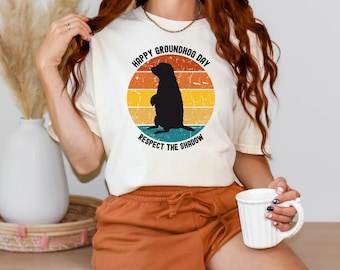 Happy Groundhog’s Day Sweatshirt, Groundhog Gifts, Groundhog Shirt, Groundhog Day Sweat, Animal Sweatshirt, Animal Gift, Groundhog Movie
