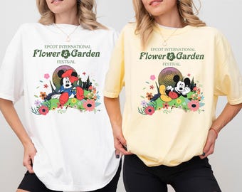 Disney Epcot International Flower & Garden Festival 2026 Shirt, Flower Garden Festival Tee, Flower Festival Shirt, Mickey Minnie Shirt Gift