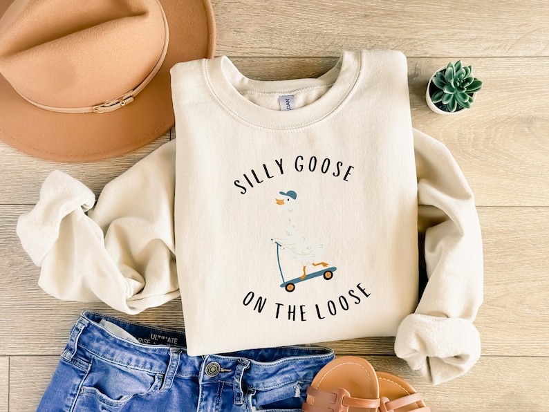 Silly Goose Shirt, Silly Goose On The Loose, Funny Western Tee, Funny Graphic Tee, Funny Silly Shirt, Funny Goose Shirt, Goose Lover Shirt image 2
