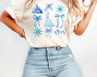 Disney Elsa Shirt, Frozen Elsa, Disney Castle Watercolor, Disney Matching, Princess Matching, Minnie Ears Elsa, Elsa Trip Shirt, Disney Trip